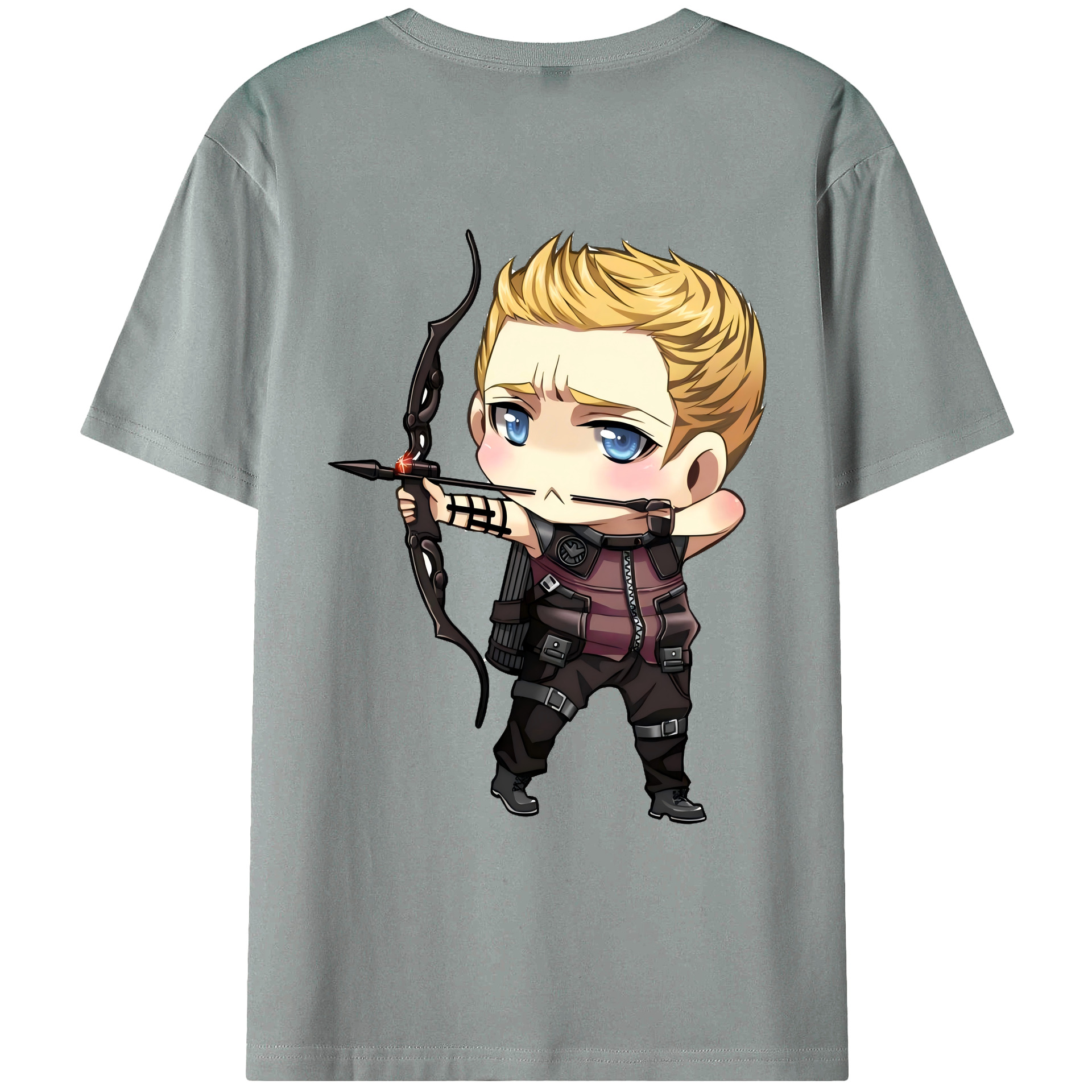 （画像用） アベンジャーズ The Avengers 綿100％ メンズ半袖Tシャツ（バックプリント） 通気性
